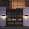 Outdoor Solar Interaction 2 LED Wall Lamp with Motion Sensor Wireless Auto Chargeable Dusk to Dawn Exterior Lamps for Front Porch and Garden (Warm Light,)