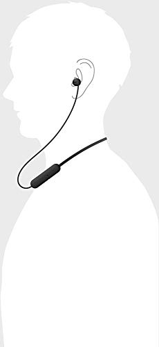 Sony WI-C200 Wireless Headphones with 15 Hrs Battery Life, Quick Charge, Magnetic Earbuds for Tangle Free Carrying, BT ver 5.0,Work from home, In-Ear Bluetooth Headset with mic for phone calls (Black)