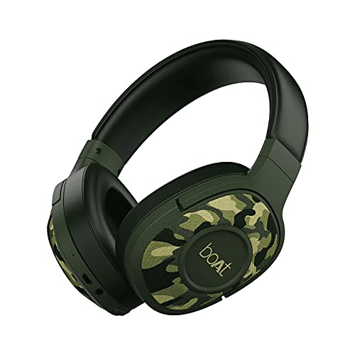 boAt Rockerz 550 Over Ear Bluetooth Headphones with Upto 20 Hours Playback, 50MM Drivers, Soft Padded Ear Cushions and Physical Noise Isolation
