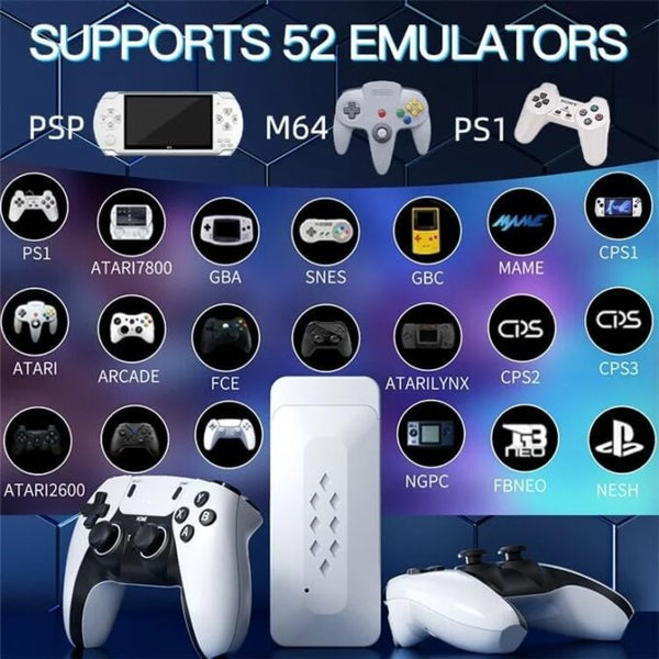 M22 Retro Game Stick - Wireless HD, 52 Emulators, 30,000+ Games, 64GB, Classic Edition with Takken/GTA Vcity/God of War