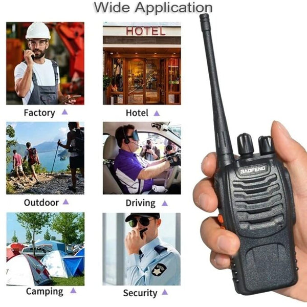 Walkie Talkie for Kids Light Weight with Rechargeable Battery - 2 Way Radio Fun and - Set of 2 - Black Playtime Adventure for Kids and All Ages