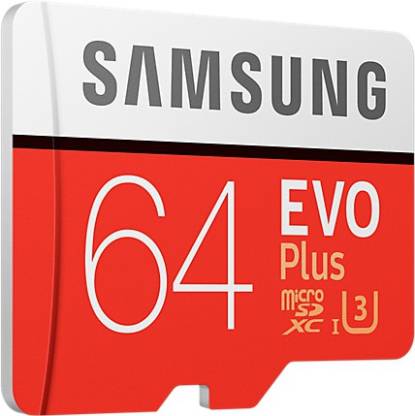 Samsung EVO Plus 64GB Micro SD XC Class 10 100 MB/s Memory Card [ Free AKG Head Phone ]