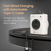 Portronics Moji 10K Smallest Wireless 10000Mah Fast Charging Power Bank with Detachable USB Type-C Cable, Strong Magnet, 20W Wired Output, for iPhone 12 & Above, Android & All Qi Enabled Devices