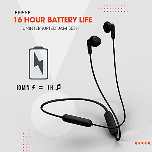 JBL Tune 215BT, 16 Hrs Playtime with Quick Charge, in Ear Bluetooth Wireless Earphones with Mic, 12.5mm Premium Earbuds with Pure Bass, BT 5.0, Dual Pairing, Type C & Voice Assistant Support (Black)