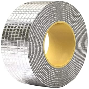 Waterproof Repair Tape for Pipe Leakage Roof Water Leakage Solution Aluminium Foil Tape Waterproof Adhesive Sealing Butyl Rubber Tape for Surface Crack (5M X 5CM)