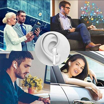 TWS i12 Blutooth Headset - White Bluetooth Headset with Mic Bluetooth Headset(White, True Wireless)