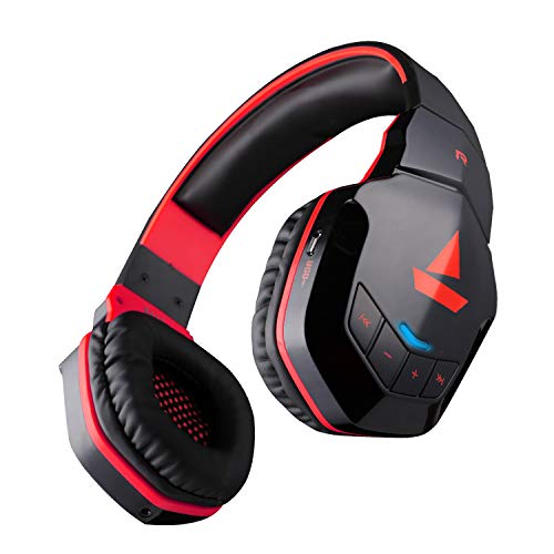 boAt Rockerz 510 Over Ear Bluetooth Headphones with Upto 20 Hours Playback, 50MM Drivers, Padded Ear Cushions and Dual Modes(Raging Red)