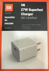 White Mi 27W SonicCharge Superfast charger With C Type Data Cable