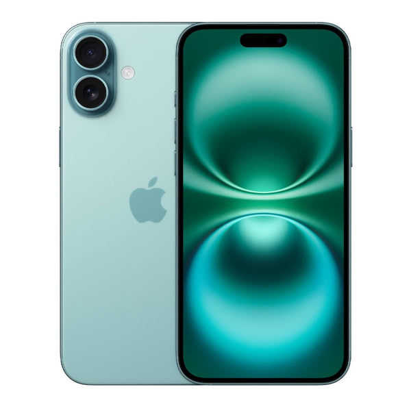 Apple iPhone 16 Plus Teal front and back