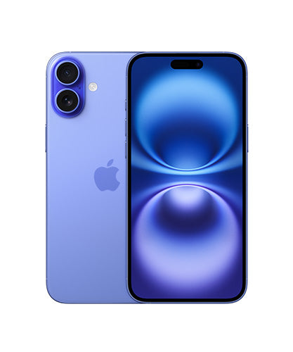 Apple iPhone 16 Plus Ultramarine front and back product view