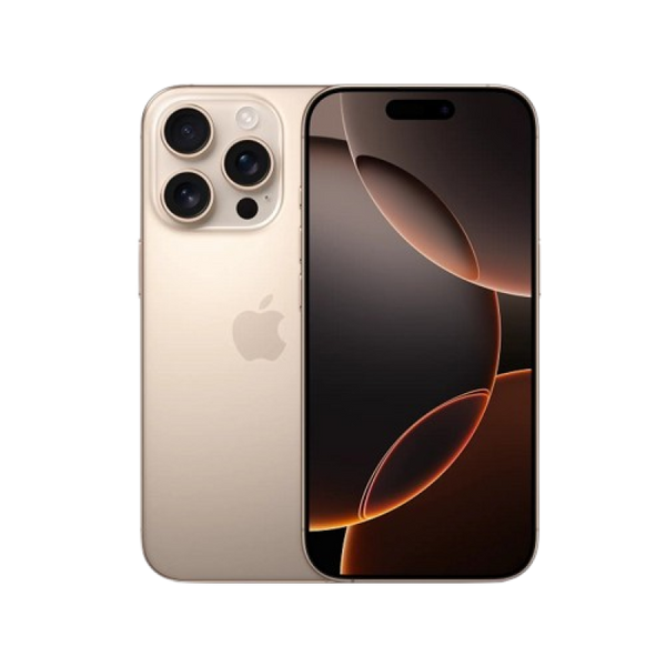 Apple iPhone 16 Pro Desert Titanium front and back