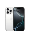Apple iPhone 16 Pro White Titanium front and back product view