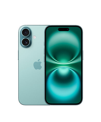 Apple iPhone 16 Teal front and back view