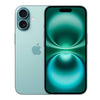 Apple iPhone 16 in Teal - front and back view