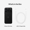 Apple iPhone 18 Pro Max black box contents featuring the smartphone and included USB-C charging cable, showing the main accessories provided with the device.