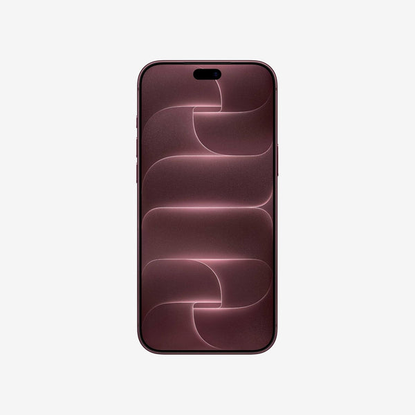 Front view of Apple iPhone 18 Pro Max in burgundy colour showing the large premium display, slim bezels, Dynamic Island design and elegant smartphone finish.