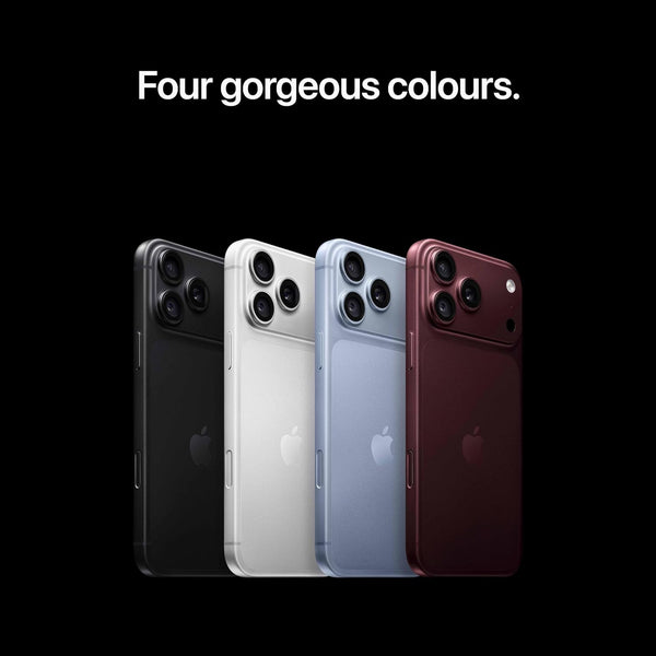 Apple iPhone 18 Pro Max colour options displayed together, showing the smartphone in multiple premium finishes including black, silver, light blue and burgundy.