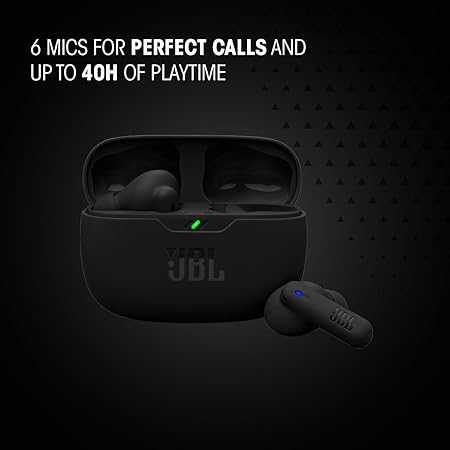JBL Wave Beam 2 Ear Buds Wireless BluetoothV5.3, Active Noise Cancellation Earbuds,Multi Connect, App for Customized Extra Bass Eq, Relax Mode,Speed Charge, 40H Playback, Fast Pair, 4 Mics,IP54(Blue)