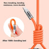 120W 3A Super Fast Charger - 3-in-1 Zinc Alloy Charger Cable with Type C, Liquid Silicone, and Micro USB - Ultimate Charging Solution