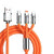 120W 3A Super Fast Charger - 3-in-1 Zinc Alloy Charger Cable with Type C, Liquid Silicone, and Micro USB - Ultimate Charging Solution