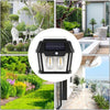 Outdoor Solar Interaction 2 LED Wall Lamp with Motion Sensor Wireless Auto Chargeable Dusk to Dawn Exterior Lamps for Front Porch and Garden (Warm Light,)