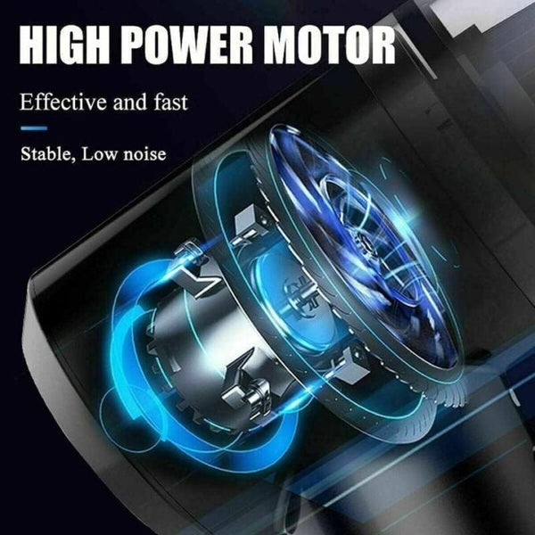 3 IN1 Portable Car Vacuum Cleaner with Blower, USB Rechargeable Wireless Handheld, Traveling, Camping, Reusable