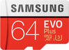 Samsung EVO Plus 64GB Micro SD XC Class 10 100 MB/s Memory Card [ Free AKG Head Phone ]