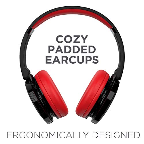 boAt Rockerz 370 Bluetooth Wireless On Ear Headphone with Mic (Fiery Red)
