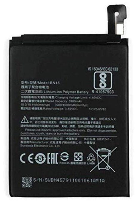 Original Compatible Battery For Redmi Note 5 Pro / Mi Note 5 Pro / BN45 4000mAh Genuine Battery