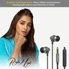 pTron Pride Lite HBE (High Bass Earphones) in-Ear Wired Headphones with in-line Mic, 10mm Powerful Driver for Stereo Audio, Noise Cancelling Headset with 1.2m Tangle-Free Cable & 3.5mm Aux (Grey)