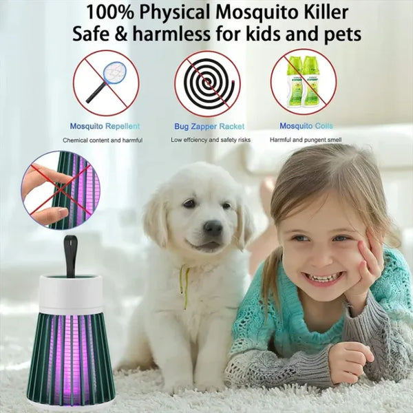 Mosquito Catcher / Killing Machine for Home - Electric Shock Insect Trap Lamp - Photon F Catcher & LED Fly Zapper - Hunter Mosquito Killer Lamp for Indoor & Outdoor Use - Electronic Safeway Mosquitoes Killer