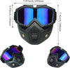 Bike Riding Goggle Mask Anti Scratch UV Protective Open Face & Eyewear Windproof Dirt Shield Adjustable Strap Soft Foam Padded Detachable for Cycling Bike Off Road Racing Riding Unisex