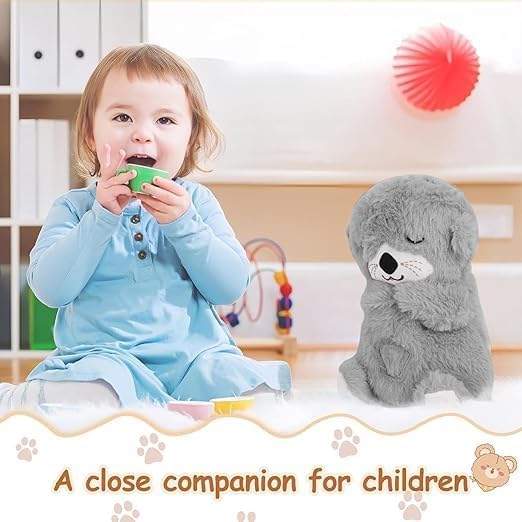 Baby Sound Light Bear Soothe Breathing, Sensory Details Music Lights Rhythmic Breathing Motion Musical for Children to Relax and Sleep Baby Toy Plush Best Gift for Kids