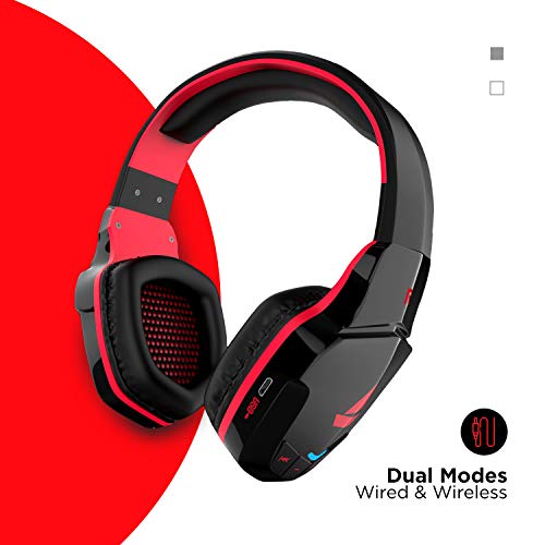 boAt Rockerz 510 Over Ear Bluetooth Headphones with Upto 20 Hours Playback, 50MM Drivers, Padded Ear Cushions and Dual Modes(Raging Red)