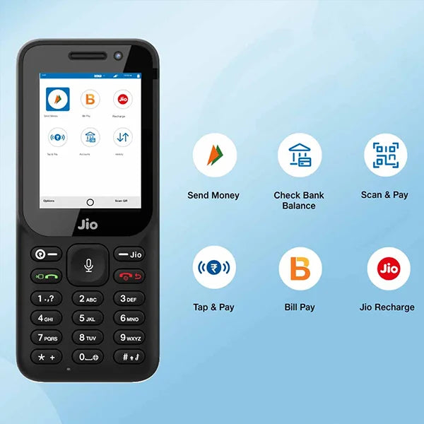 Jio F320B Keypad Mobile Phone with 4G VoLTE, 2.4" Display & 2000mAh Battery