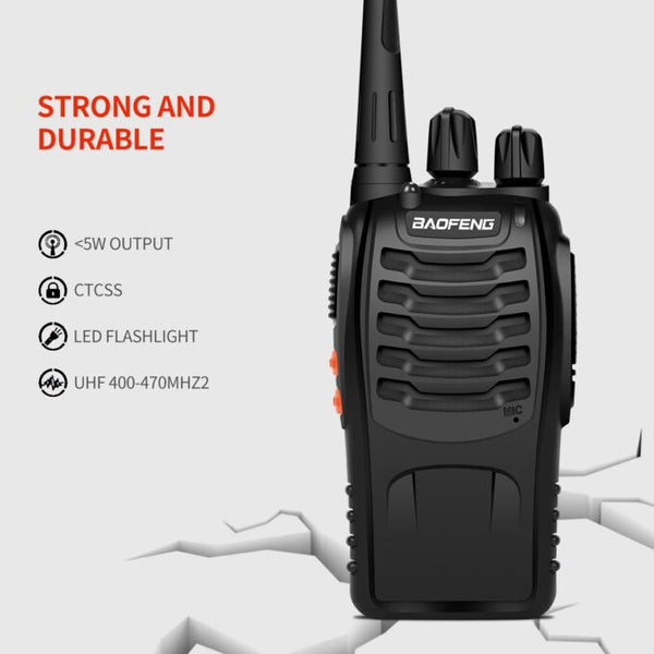 Walkie Talkie for Kids Light Weight with Rechargeable Battery - 2 Way Radio Fun and - Set of 2 - Black Playtime Adventure for Kids and All Ages