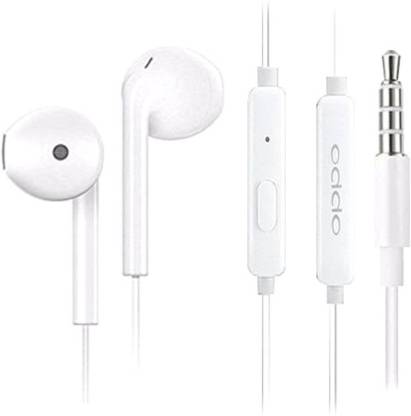 OPPO Wired Earphone Headset (White, In-Ear) with Microphone | 3.5mm Wired Earphones | Hi-Fi Stereo Sound | Deep Bass | Handsfree for Calls | Compatible with Android Devices