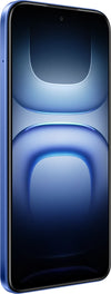 Front view of Infinix Hot 70 Pro 5G in Dive Blue with punch-hole display