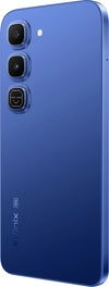 Infinix Hot 70 Pro 5G Dive Blue rear angled view showing slim frame and camera design