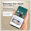 Motorola Edge 60 Fusion 5G Remember This and Recall graphic showing how moto ai can save on-screen information and retrieve it later using a simple command.