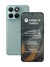 Motorola Edge 70 Fusion 5G in Pantone Blue Surf shown from the front and rear with quad-curved display, fabric-inspired finish and triple camera design