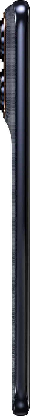 Slim side profile of Motorola Edge 70 Fusion 5G in Pantone Silhouette showing its curved frame and side controls