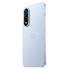 Angled rear view of OnePlus Nord 5 5G in Dry Ice showcasing its slim frame, rounded edges and premium camera design