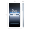 OnePlus Nord 5 5G front and side dimension graphic highlighting its slim 0.81cm body, flat display and ultra-thin bezels