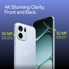 OnePlus Nord CE6 5G camera graphic featuring a 50MP OIS rear camera, 32MP autofocus selfie camera and 4K video recording on both sides