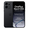 OnePlus Nord CE6 5G in Pitch Black shown from the front and rear with a low-reflection finish, dual cameras and 1.5K AMOLED display