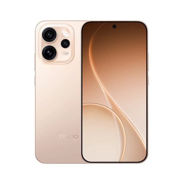 OPPO Reno15 Pro 5G Sunset Gold front and rear views | Parvez Mobile Master