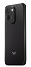 POCO M8x 5G Black angled rear view highlighting the camera module and slim body