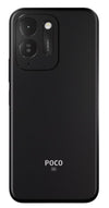 POCO M8x 5G Black rear view showing dual-camera module and POCO logo