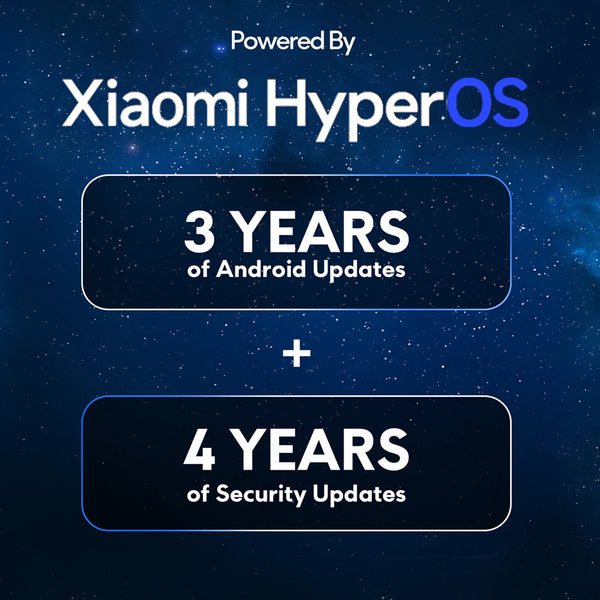 POCO X7 Pro 5G Xiaomi HyperOS with 3 years of Android updates and 4 years of security updates